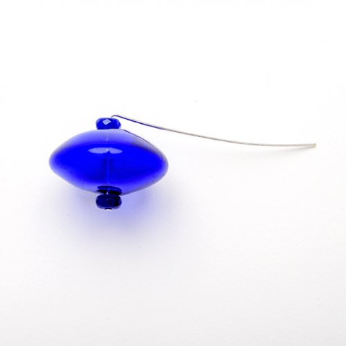 Nancy Chase's Cobalt Blue Glass Earrings - , Contemporary Wire Jewelry, Beads, string on the beads